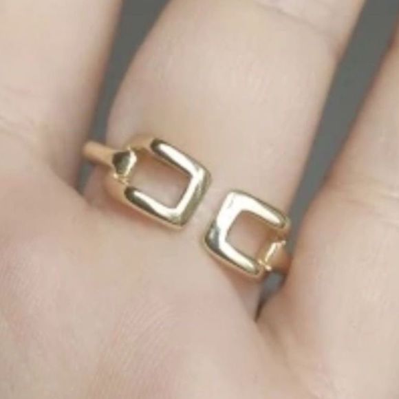 The 3D Geo Ring in 18k gold over 925 silver adjustable - Picture 5 of 6